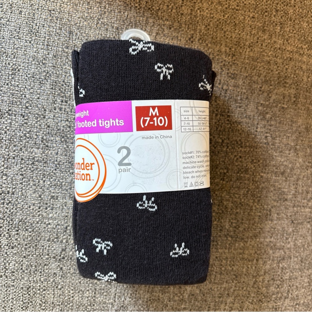 Wonder Nation Black and White Kids Leggings